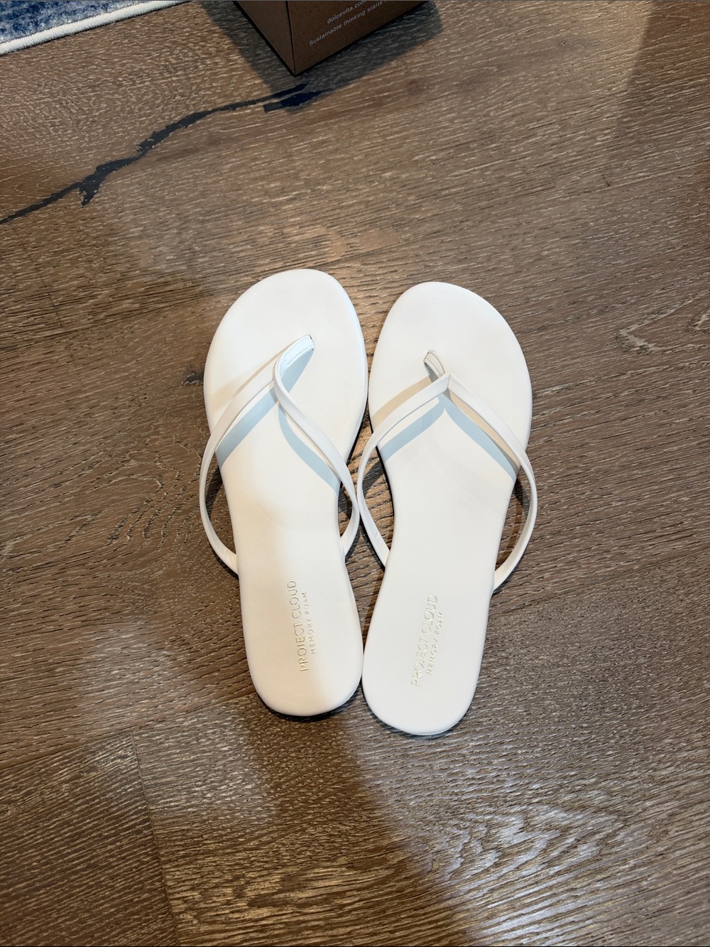 White flip flops